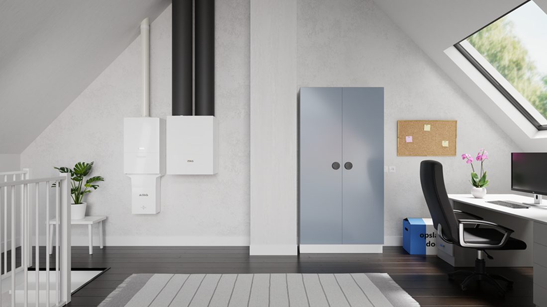 ATAG Interion en ATAG iQ-Hybrid CV-ketel, ge&iuml;nstalleerd zonder buitenunit